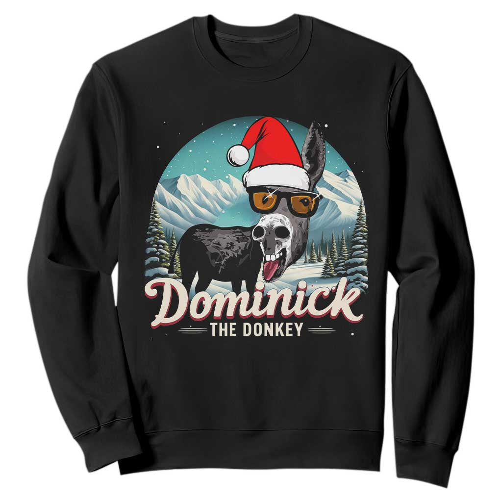 Christmas Italian Donkey Sweatshirt Funny Domick The Donkey Holiday Xmas TS11 Black Print Your Wear