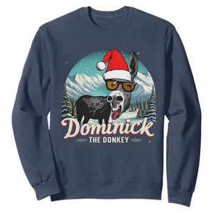 Christmas Italian Donkey Sweatshirt Funny Domick The Donkey Holiday Xmas TS11 Navy Print Your Wear