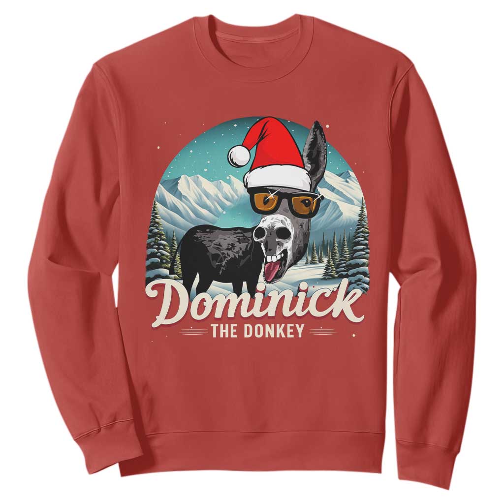 Christmas Italian Donkey Sweatshirt Funny Domick The Donkey Holiday Xmas TS11 Red Print Your Wear
