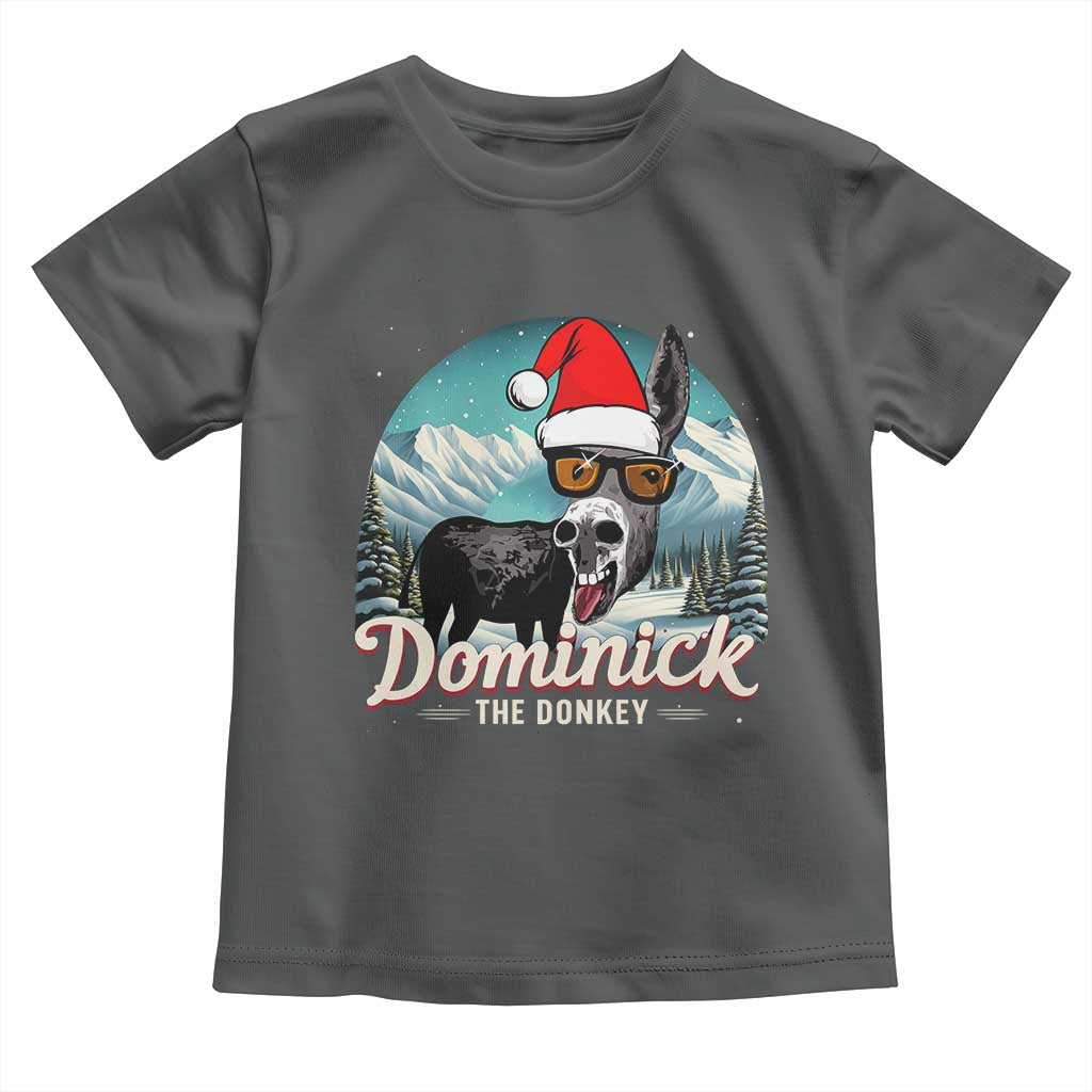 Christmas Italian Donkey Toddler T Shirt Funny Domick The Donkey Holiday Xmas TS11 Dark Heather Print Your Wear
