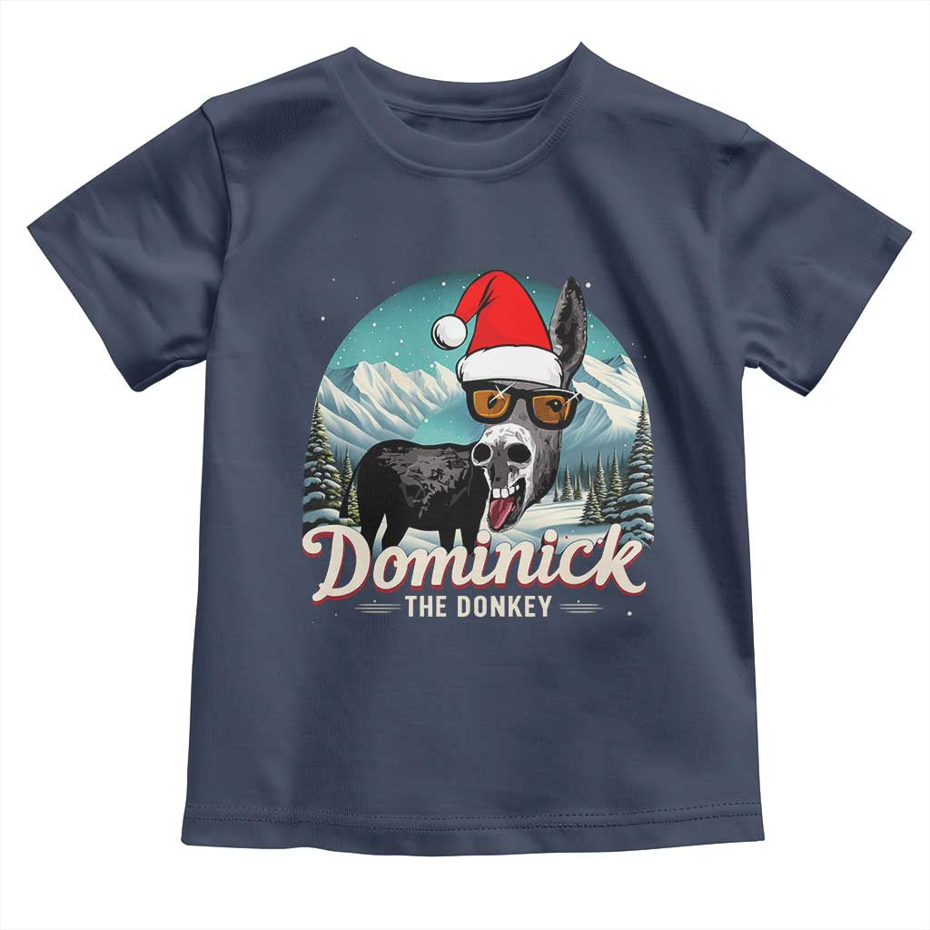 Christmas Italian Donkey Toddler T Shirt Funny Domick The Donkey Holiday Xmas TS11 Navy Print Your Wear