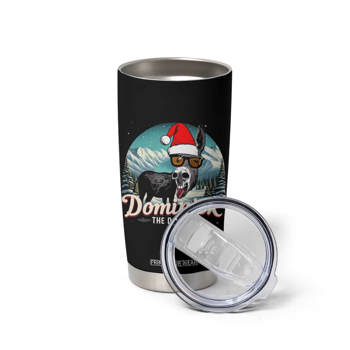 Christmas Italian Donkey Tumbler Cup Funny Domick The Donkey Holiday Xmas TS11 Print Your Wear