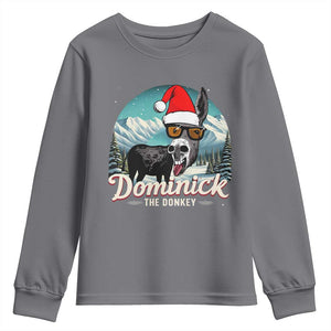 Christmas Italian Donkey Youth Sweatshirt Funny Domick The Donkey Holiday Xmas TS11 Charcoal Print Your Wear