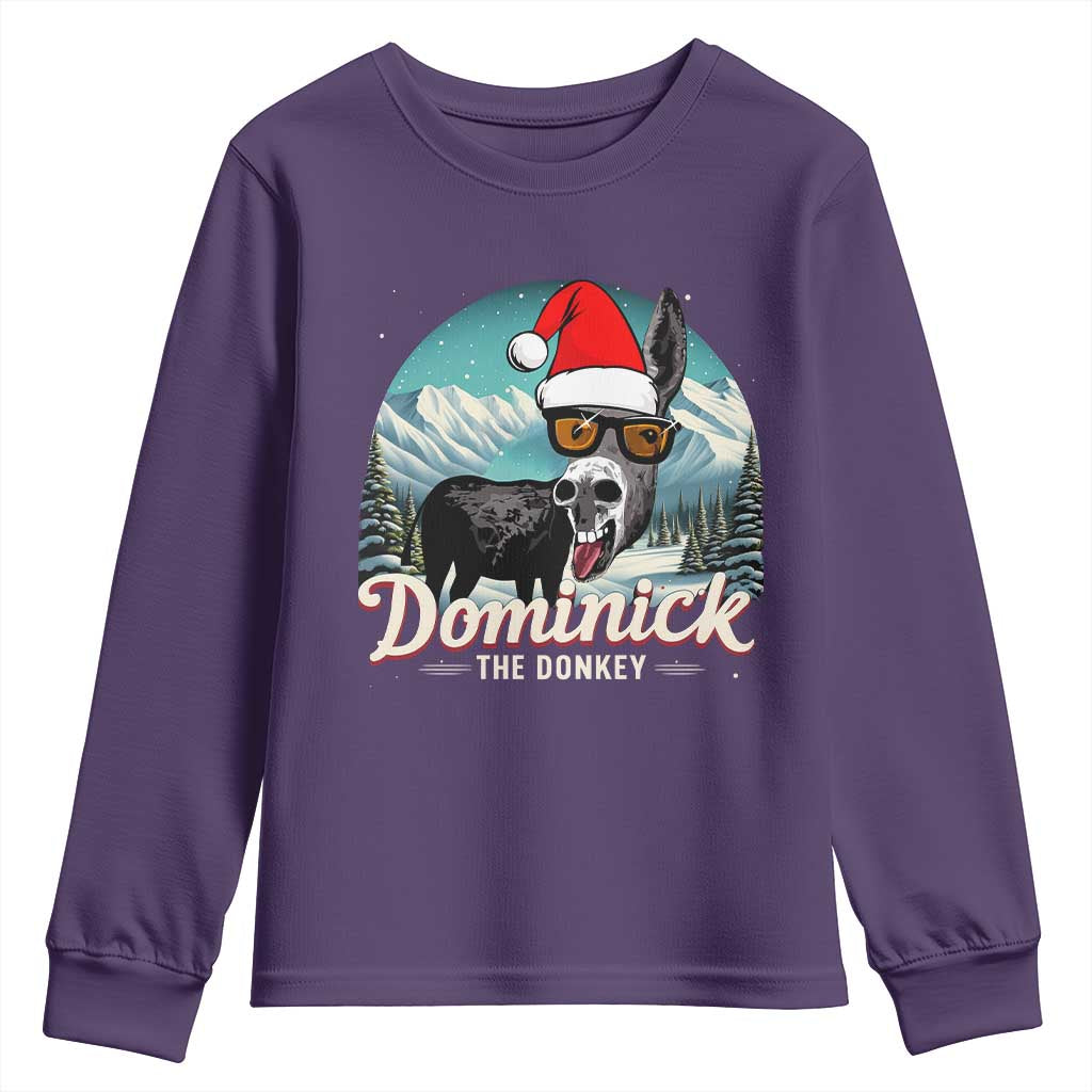 Christmas Italian Donkey Youth Sweatshirt Funny Domick The Donkey Holiday Xmas TS11 Purple Print Your Wear