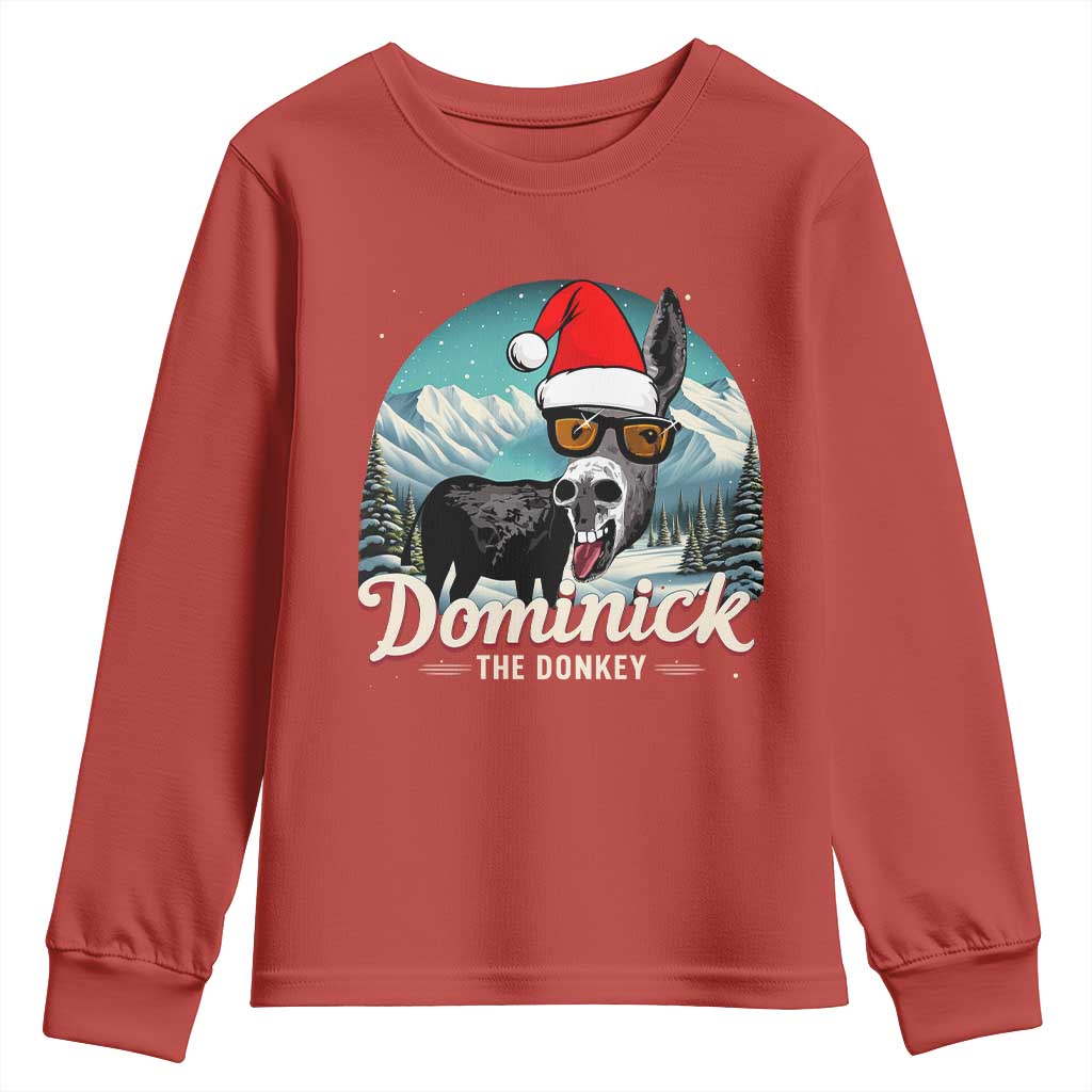 Christmas Italian Donkey Youth Sweatshirt Funny Domick The Donkey Holiday Xmas TS11 Red Print Your Wear