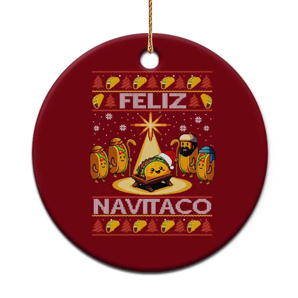 Funny Tacos Christmas Nativity Scene Ceramic Ornament Feliz Navitaco Mexican Food TS11 1pc Red Print Your Wear