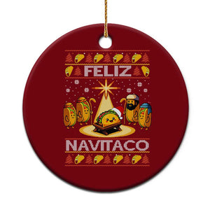Funny Tacos Christmas Nativity Scene Ceramic Ornament Feliz Navitaco Mexican Food TS11 1pc Red Print Your Wear
