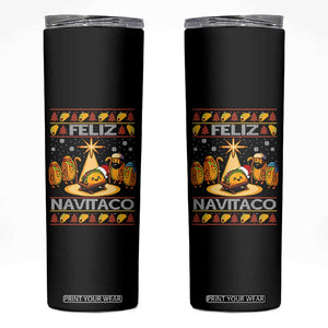 Funny Tacos Christmas Nativity Scene Skinny Tumbler Feliz Navitaco Mexican Food TS11 Black Print Your Wear