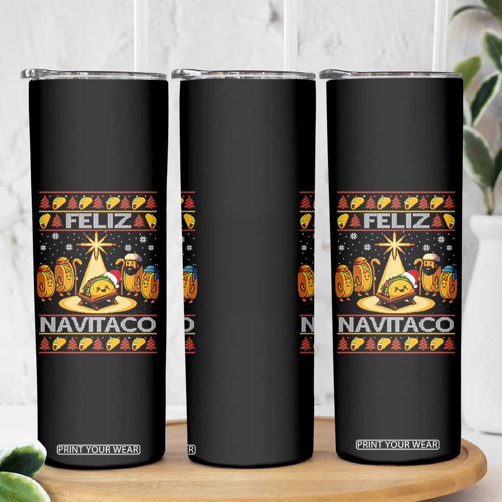 Funny Tacos Christmas Nativity Scene Skinny Tumbler Feliz Navitaco Mexican Food TS11 Print Your Wear
