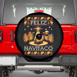 Funny Tacos Christmas Nativity Scene Spare Tire Cover Feliz Navitaco Mexican Food TS11 Black Print Your Wear