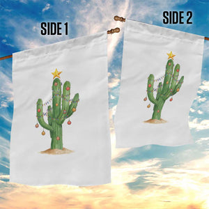 Funny Cactus Christmas Xmas Trees Lights Santa Hat Cactus Lovers Garden Flag TS11 Print Your Wear