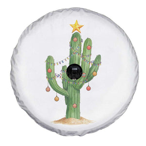 Funny Cactus Christmas Xmas Trees Lights Santa Hat Cactus Lovers Spare Tire Cover TS11 Print Your Wear