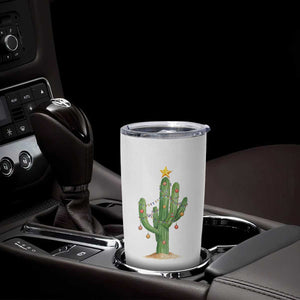 Funny Cactus Christmas Xmas Trees Lights Santa Hat Cactus Lovers Tumbler Cup TS11 Print Your Wear