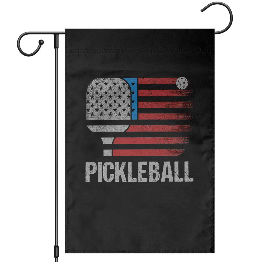 Pickleball Lover Vintage American Flag Garden Flag 4th of July TS11 Black Print Your Wear
