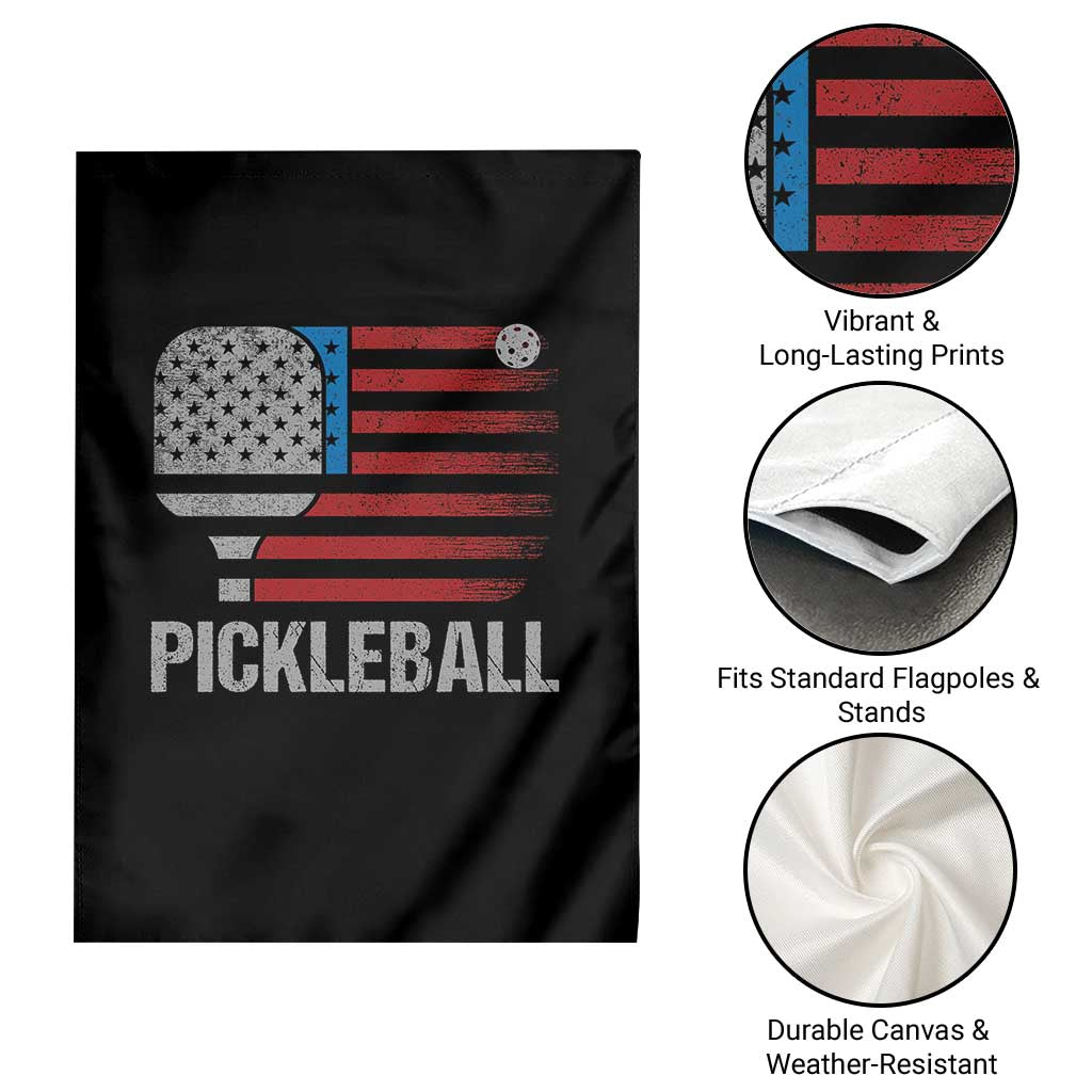 Pickleball Lover Vintage American Flag Garden Flag 4th of July TS11 Print Your Wear