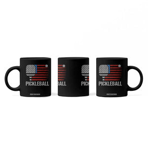 Pickleball Lover Vintage American Flag Coffee Mug 4th of July TS11 Print Your Wear