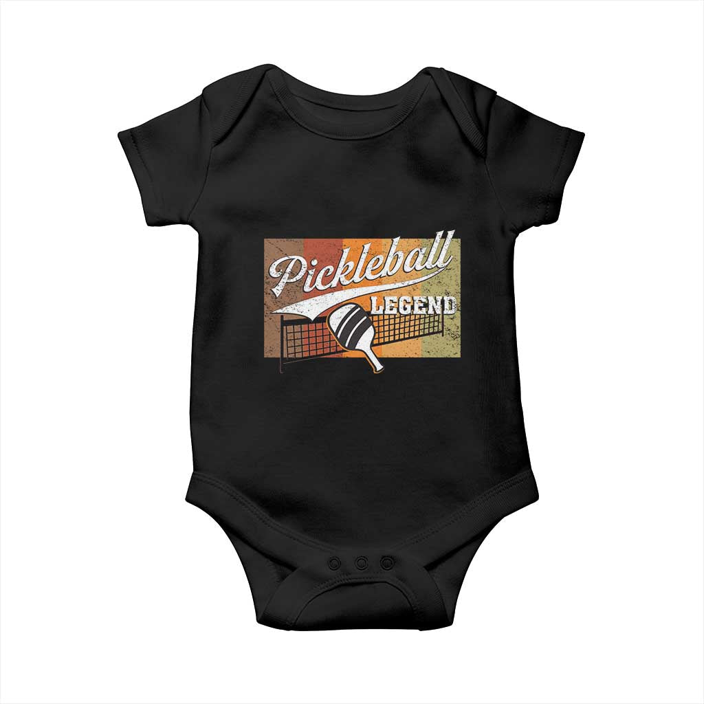 Funny Pickleball Legend Baby Onesie Pickleball Player Retro Sport Lover TS11 Black Print Your Wear