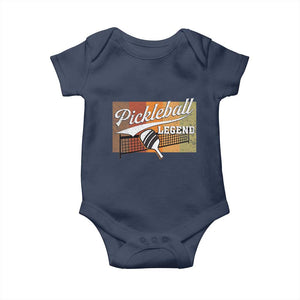 Funny Pickleball Legend Baby Onesie Pickleball Player Retro Sport Lover TS11 Navy Print Your Wear