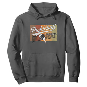 Funny Pickleball Legend Hoodie Pickleball Player Retro Sport Lover TS11 Dark Heather Print Your Wear