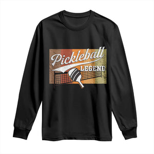 Funny Pickleball Legend Long Sleeve Shirt Pickleball Player Retro Sport Lover TS11 Black Print Your Wear