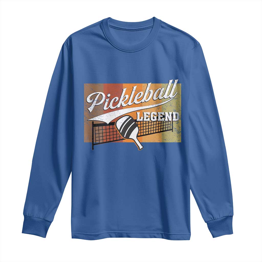 Funny Pickleball Legend Long Sleeve Shirt Pickleball Player Retro Sport Lover TS11 Royal Blue Print Your Wear