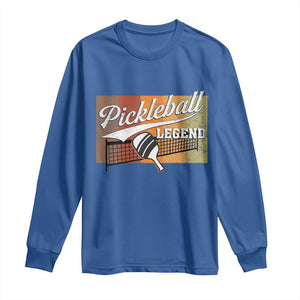 Funny Pickleball Legend Long Sleeve Shirt Pickleball Player Retro Sport Lover TS11 Royal Blue Print Your Wear