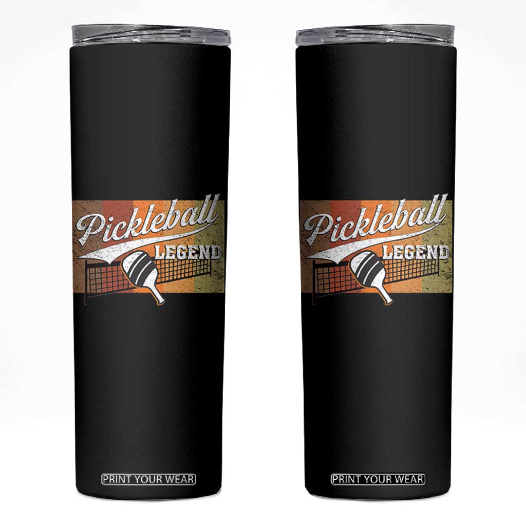 Funny Pickleball Legend Skinny Tumbler Pickleball Player Retro Sport Lover TS11 Black Print Your Wear
