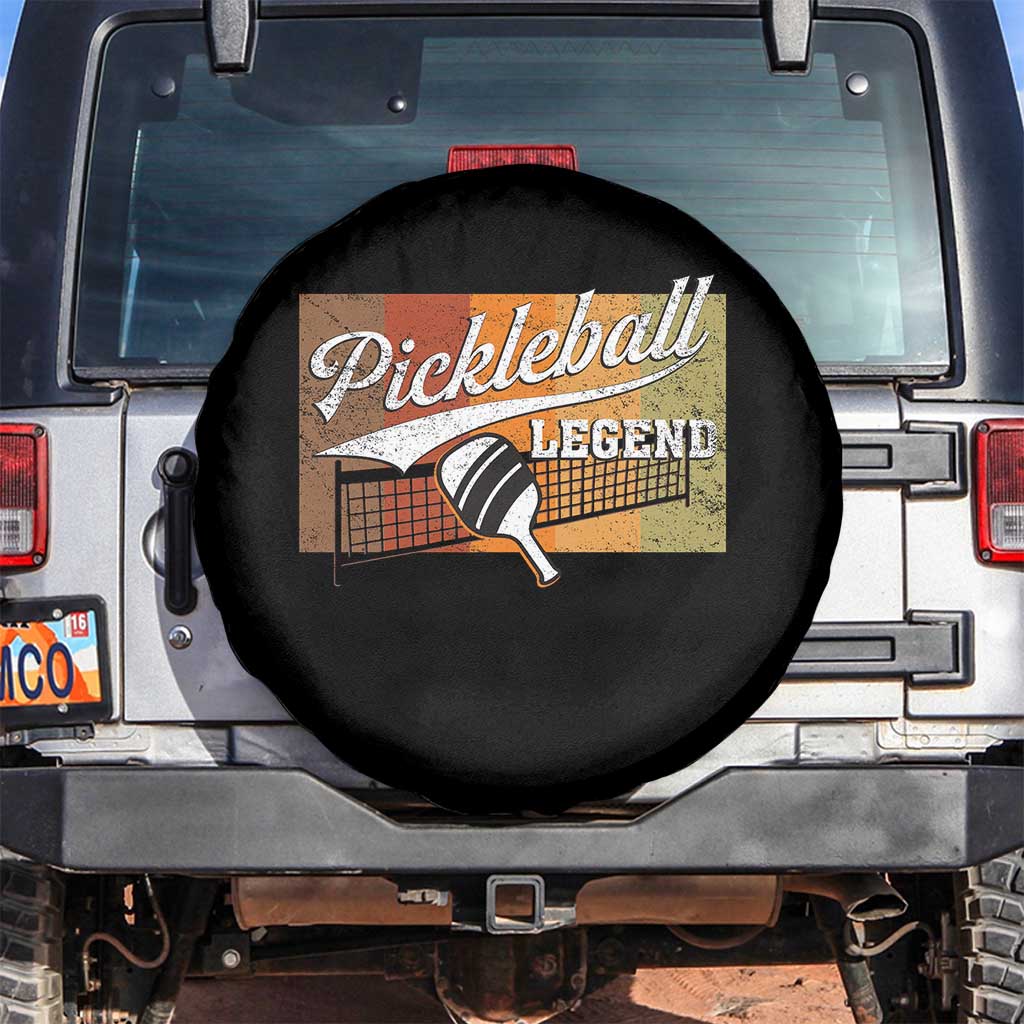 Funny Pickleball Legend Spare Tire Cover Pickleball Player Retro Sport Lover TS11 No hole Black Print Your Wear