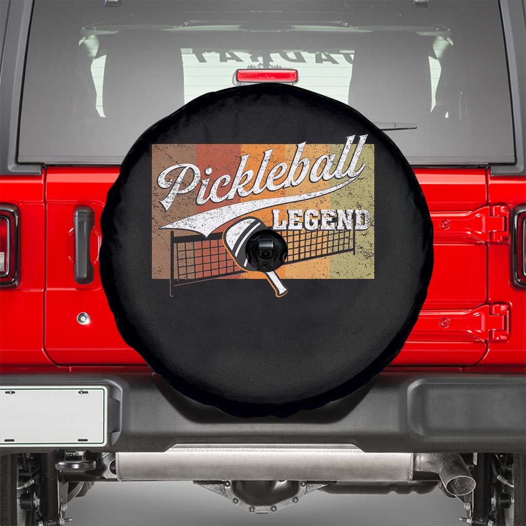 Funny Pickleball Legend Spare Tire Cover Pickleball Player Retro Sport Lover TS11 Black Print Your Wear