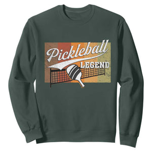 Funny Pickleball Legend Sweatshirt Pickleball Player Retro Sport Lover TS11 Dark Forest Green Print Your Wear