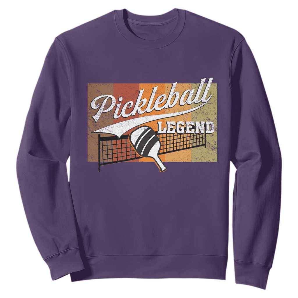 Funny Pickleball Legend Sweatshirt Pickleball Player Retro Sport Lover TS11 Purple Print Your Wear