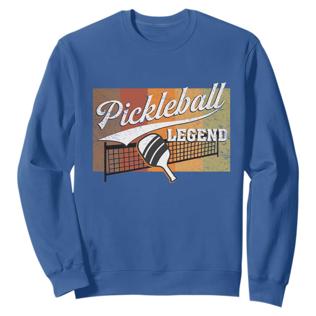 Funny Pickleball Legend Sweatshirt Pickleball Player Retro Sport Lover TS11 Royal Blue Print Your Wear