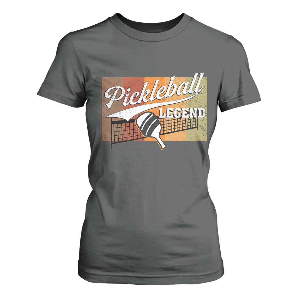 Funny Pickleball Legend T Shirt For Women Pickleball Player Retro Sport Lover TS11 Dark Heather Print Your Wear