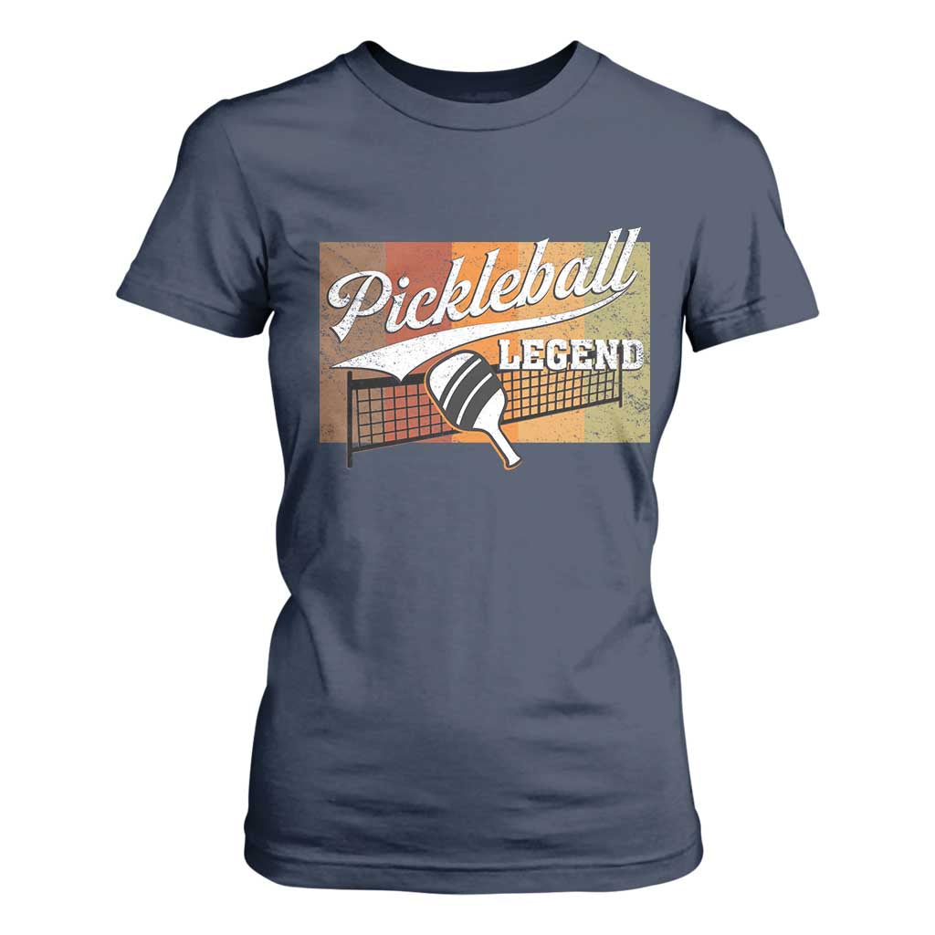 Funny Pickleball Legend T Shirt For Women Pickleball Player Retro Sport Lover TS11 Navy Print Your Wear