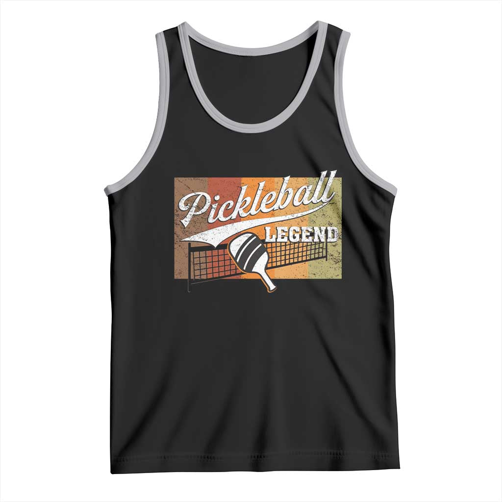 Funny Pickleball Legend Tank Top Pickleball Player Retro Sport Lover TS11 Black Athletic Heather Print Your Wear