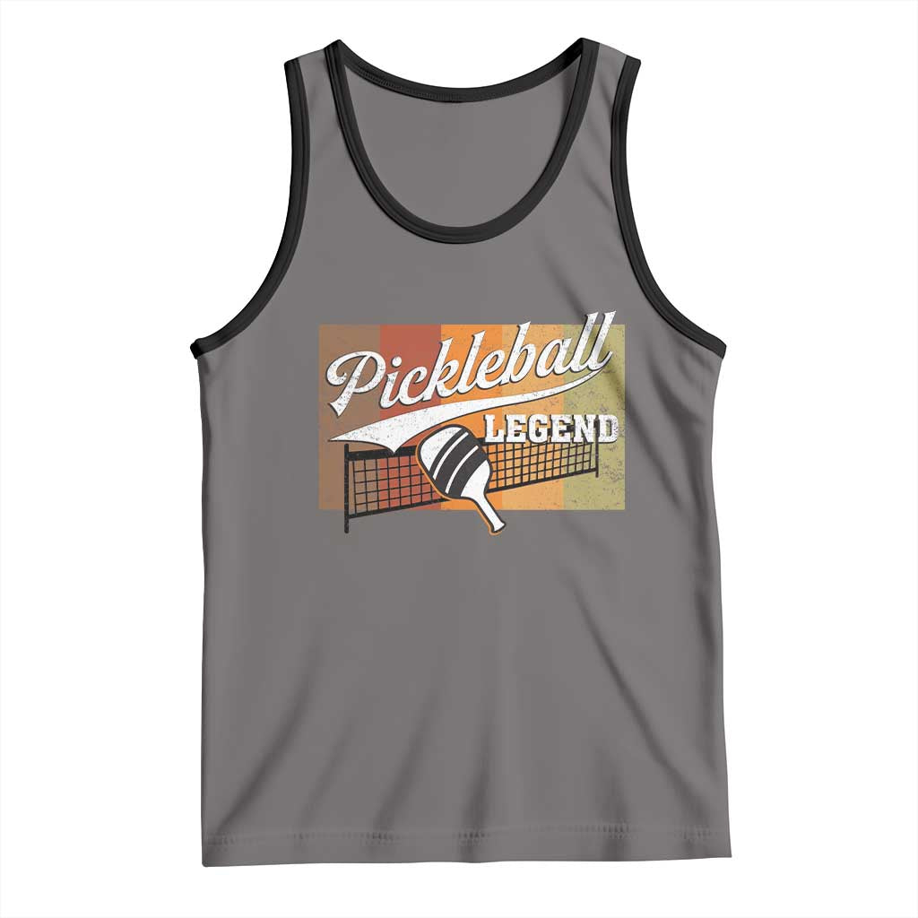 Funny Pickleball Legend Tank Top Pickleball Player Retro Sport Lover TS11 Deep Heather Black Print Your Wear