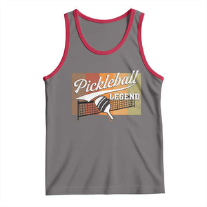 Funny Pickleball Legend Tank Top Pickleball Player Retro Sport Lover TS11 Deep Heather Red Print Your Wear