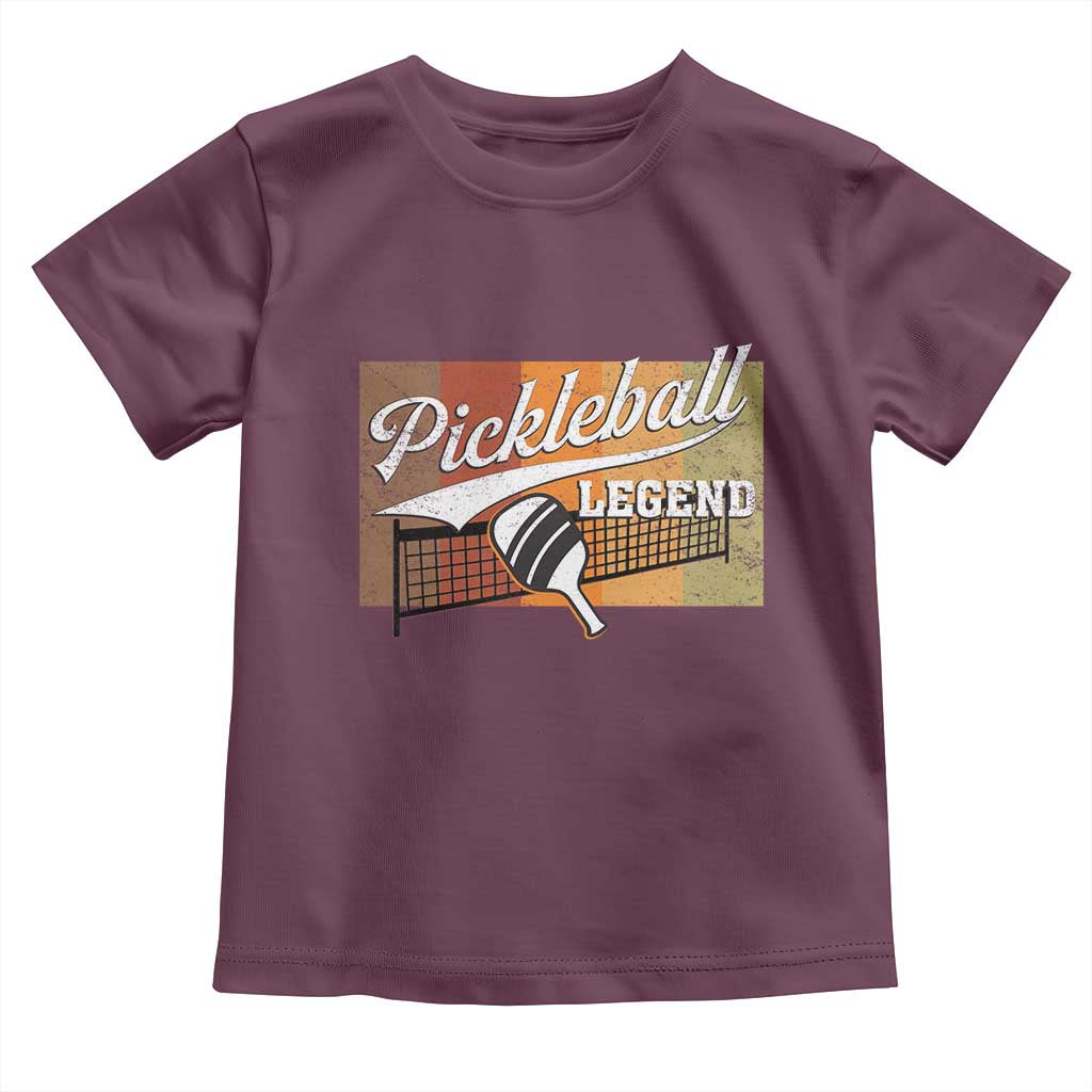 Funny Pickleball Legend Toddler T Shirt Pickleball Player Retro Sport Lover TS11 Maroon Print Your Wear