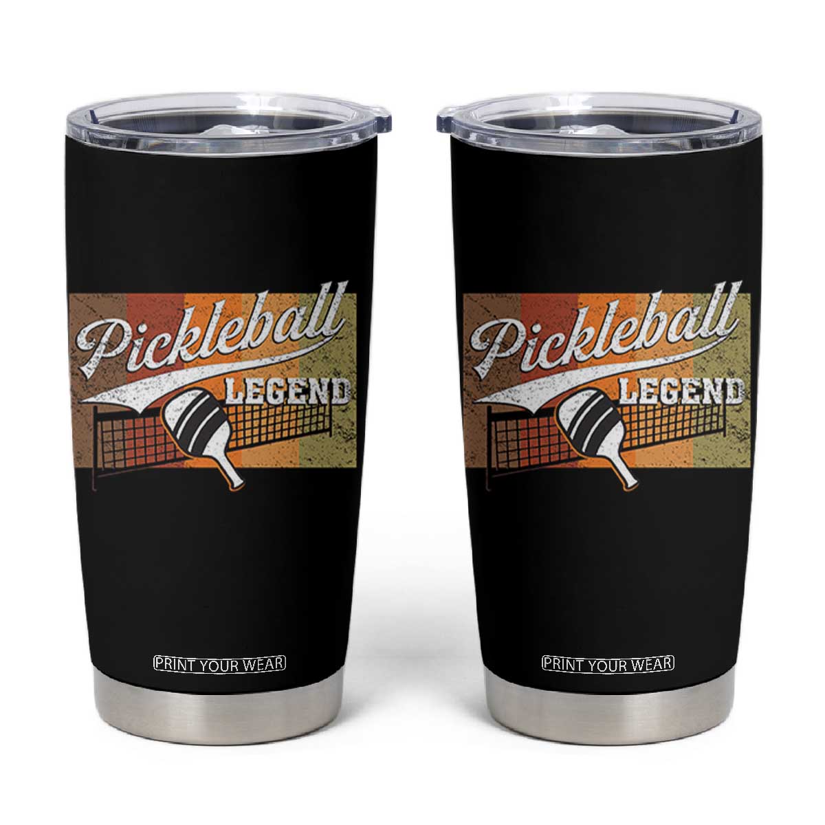 Funny Pickleball Legend Tumbler Cup Pickleball Player Retro Sport Lover TS11 Black Print Your Wear