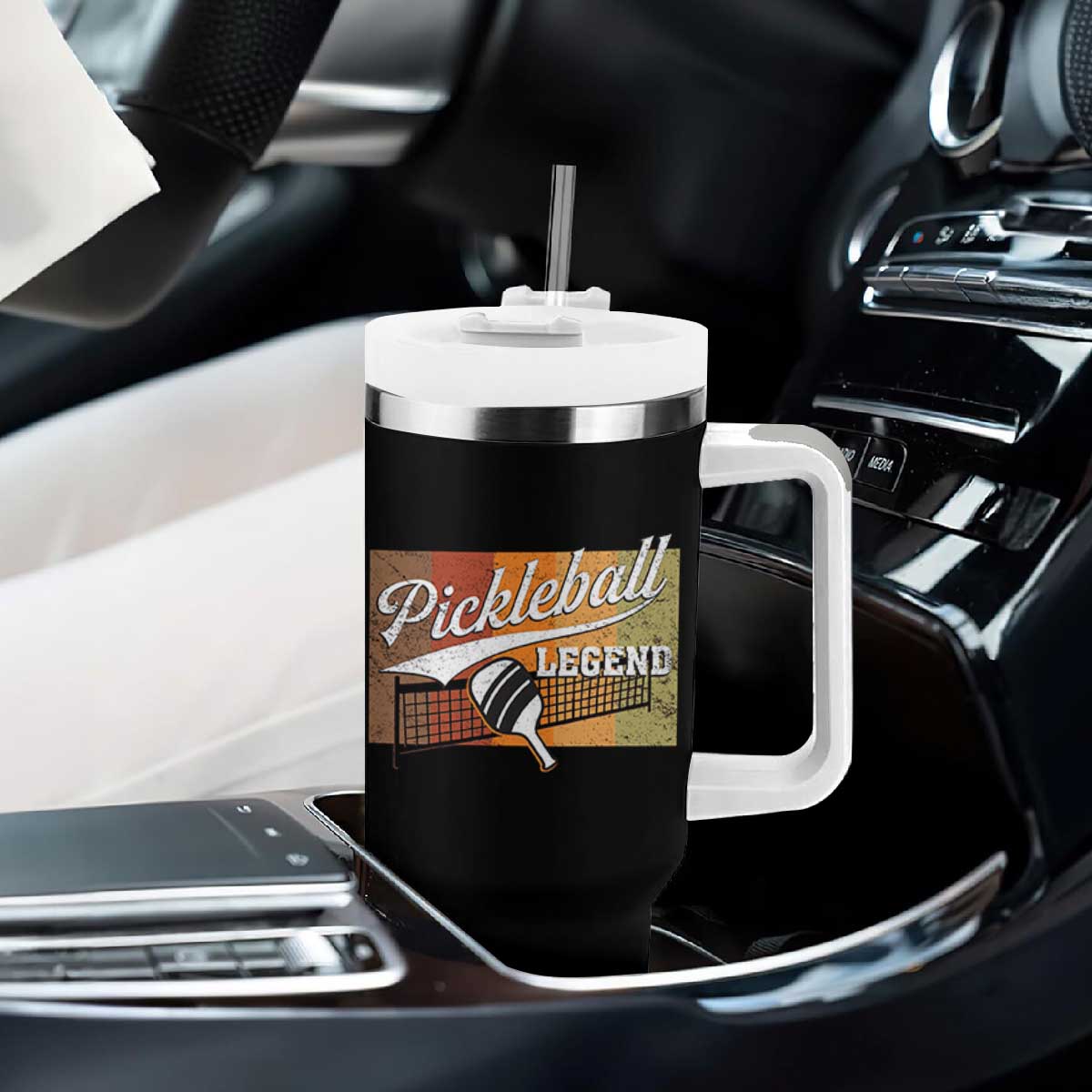 Funny Pickleball Legend Tumbler With Handle Pickleball Player Retro Sport Lover TS11 Print Your Wear