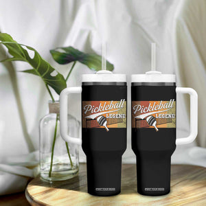 Funny Pickleball Legend Tumbler With Handle Pickleball Player Retro Sport Lover TS11 Print Your Wear