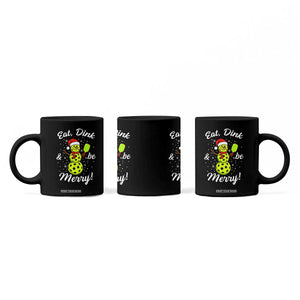Funny Christmas Pickleball Coffee Mug Eat Dink And Be Merry Snowman TS11 Print Your Wear