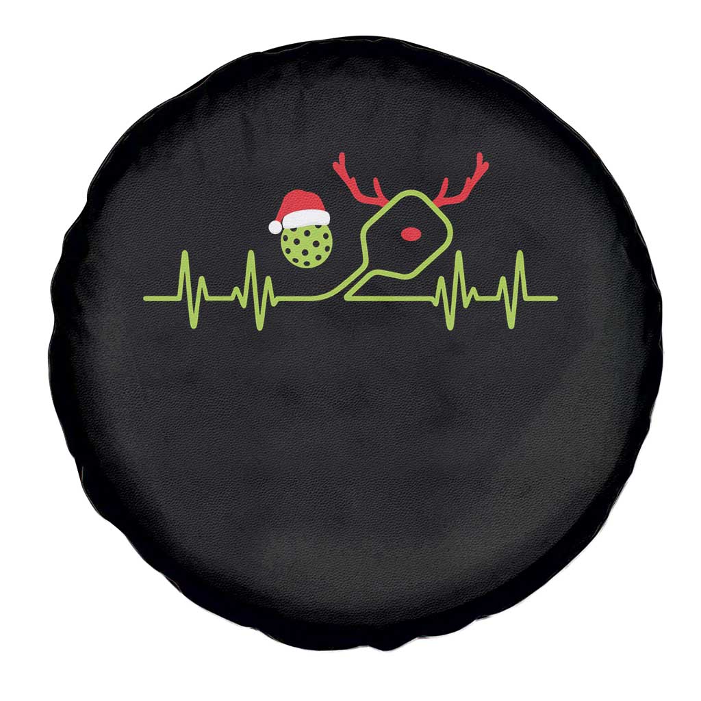 Funny Christmas Pickleball Heartbeat Santa Hat Spare Tire Cover TS11 Print Your Wear