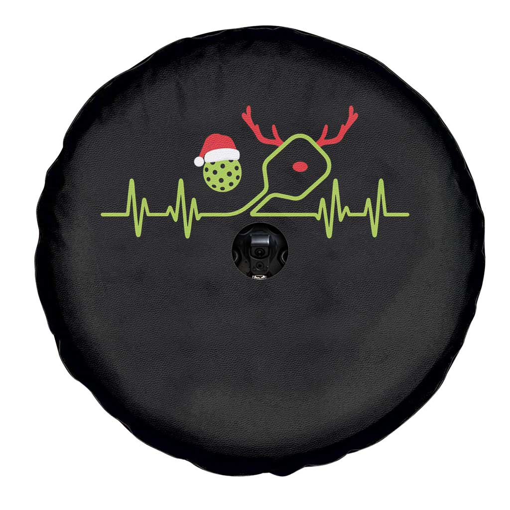 Funny Christmas Pickleball Heartbeat Santa Hat Spare Tire Cover TS11 Print Your Wear
