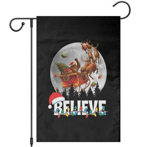 Funny Bigfoot Christmas Garden Flag Believe Santa Sasquatch Xmas Reindeer Sleigh TS11 Black Print Your Wear