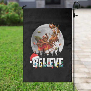 Funny Bigfoot Christmas Garden Flag Believe Santa Sasquatch Xmas Reindeer Sleigh TS11 Print Your Wear
