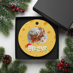 Funny Bigfoot Christmas Ceramic Ornament Believe Santa Sasquatch Xmas Reindeer Sleigh TS11 1pc Yellow Cheese Print Your Wear