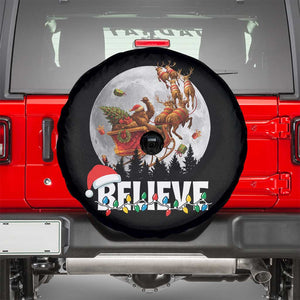 Funny Bigfoot Christmas Spare Tire Cover Believe Santa Sasquatch Xmas Reindeer Sleigh TS11 Black Print Your Wear