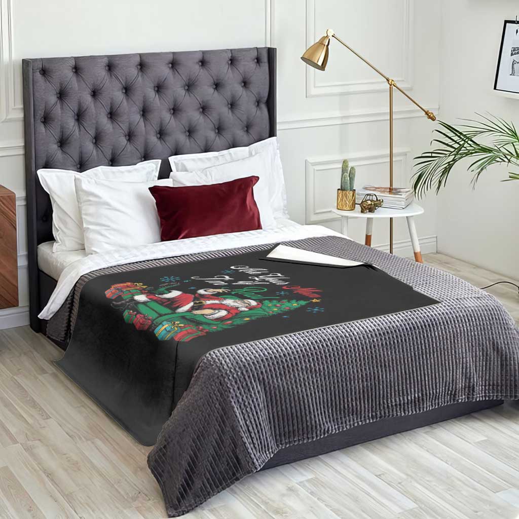 Funny Santa Ask Your Mom If I Am Real Throw Blanket Funny Dirty Xmas Inappropriate Adult Humor TS11 Print Your Wear