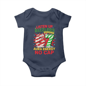 Funny Christmas 67 Meme Baby Onesie Listen Up Rizzlers This Sigma Has 67 Aura Energy No Cap TS11 Navy Print Your Wear
